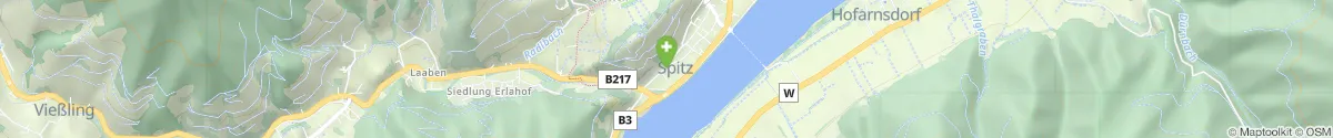 Map representation of the location for Apotheke Zum heiligen Geist in 3620 Spitz an der Donau